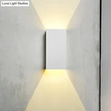 Contemporary Led Wall Sconce In Metal Gold/Coffee/Grey For Bedroom