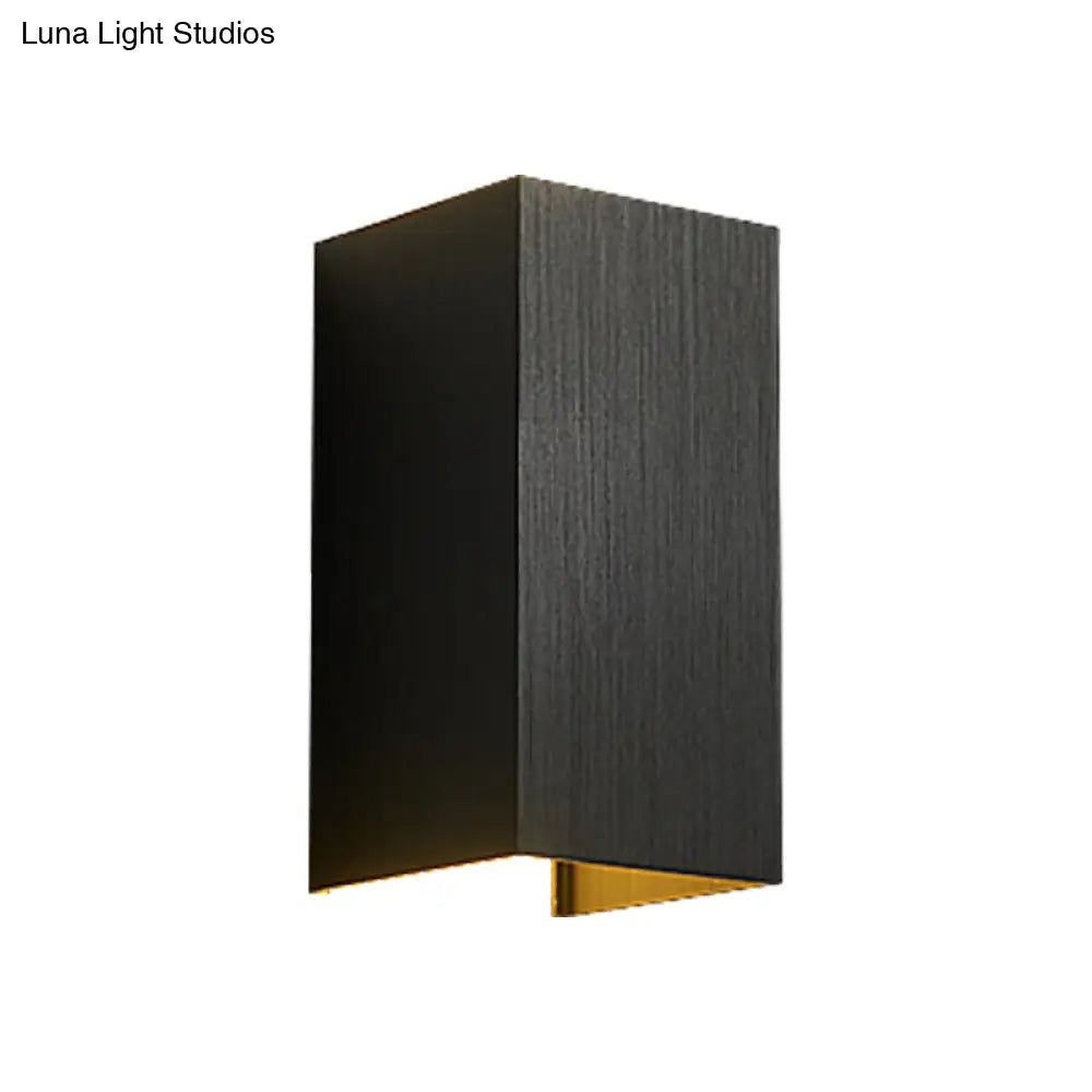 Contemporary Led Wall Sconce In Metal Gold/Coffee/Grey For Bedroom