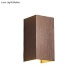 Contemporary Led Wall Sconce In Metal Gold/Coffee/Grey For Bedroom