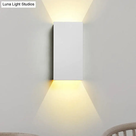 Contemporary Led Wall Sconce In Metal Gold/Coffee/Grey For Bedroom