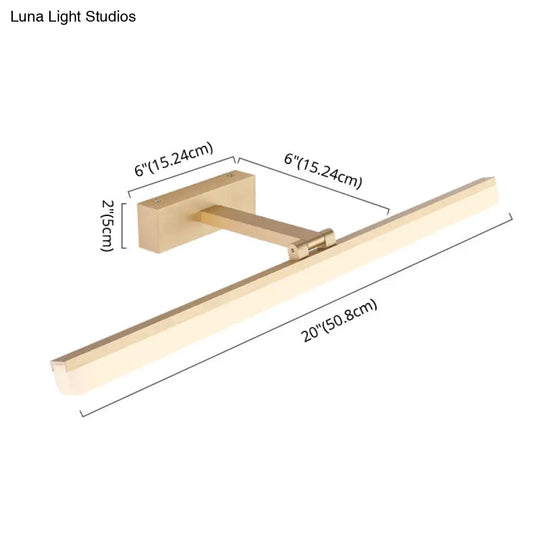 Contemporary Led Wall Vanity Sconce - Metal Design Stylish Bathroom Lighting