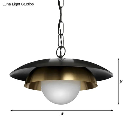 Contemporary Metal Ball Ceiling Lamp With 1 Brass Head For Porch Lighting