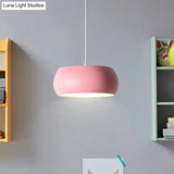 Contemporary Metal Drum Pendant Light For Dining Room Ceilings