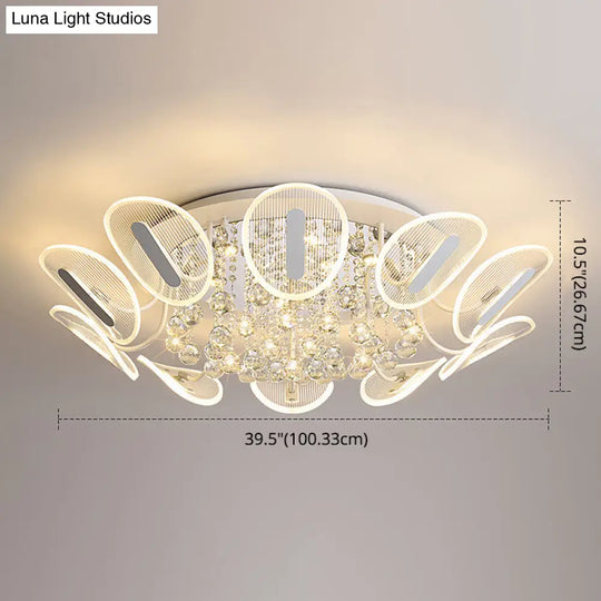 Contemporary Metal Flush Mount Ceiling Light For Bedroom