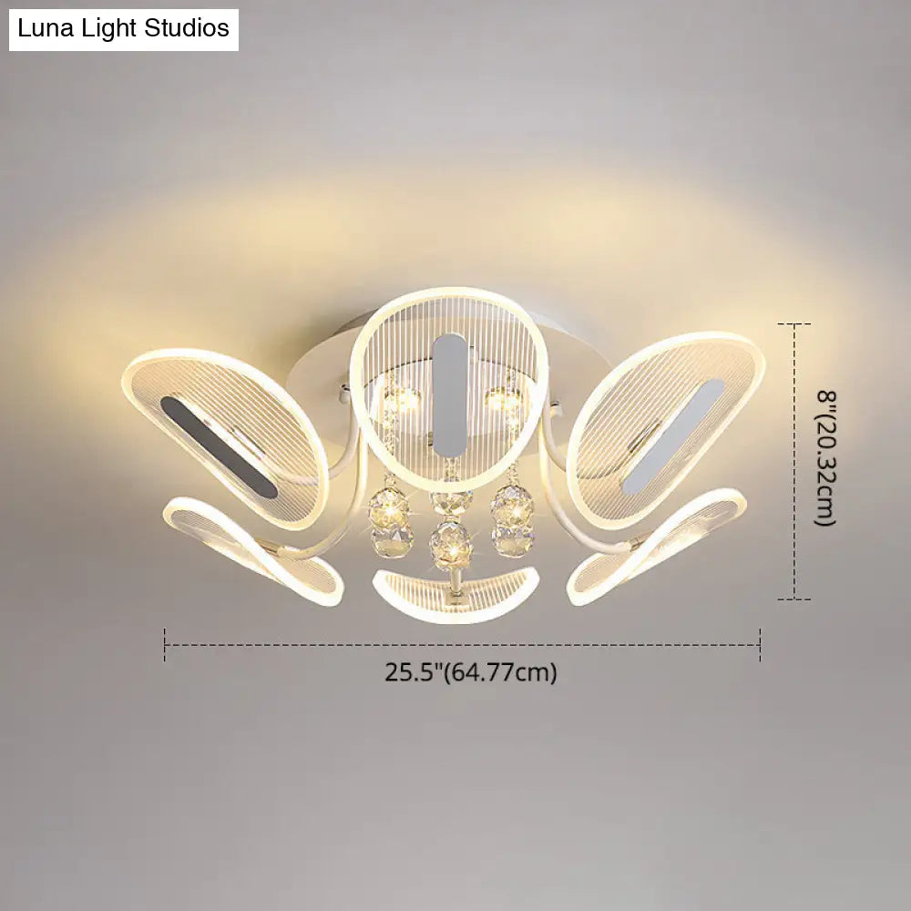 Contemporary Metal Flush Mount Ceiling Light For Bedroom