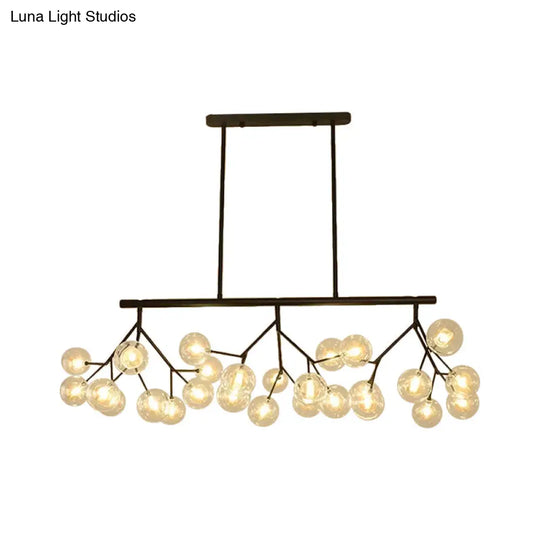 Contemporary Metal Hanging Chandelier With Black Finish - 27 Bubbles Island Lighting