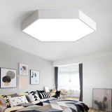 Contemporary Metal Honeycomb Led Flushmount Ceiling Light For Dining Room Silver / 12’