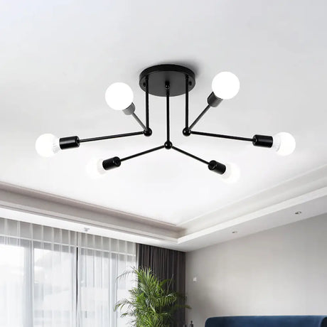 Contemporary Metal Linear Semi-Flush Ceiling Light – Ideal For Kid’s Bedroom And Living Room 6