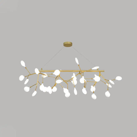 Contemporary Metal Pendant Lighting With Round Canopy For Bedroom - Island Branch Design 36 / Gold
