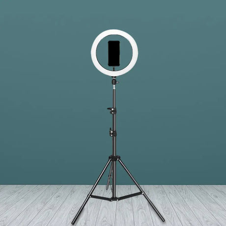 Contemporary Metal Round Make-Up Light With Usb Port Led Fill Flash Lamp - Black 63/75 Long / 63