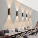 Contemporary Metallic Led Wall Sconce In Bronze/Gold/Coffee For Living Room - Mountable Up & Down