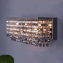 Contemporary Octagon Crystal Wall Light With Chrome Finish And 3/4 Bulbs 3 /