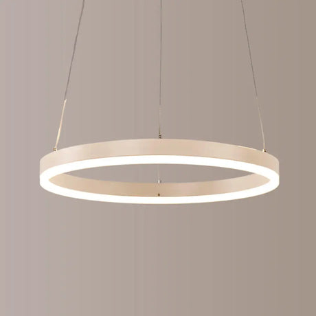 Contemporary Orbicular Metal Led Ceiling Pendant Light In White / Warm 16