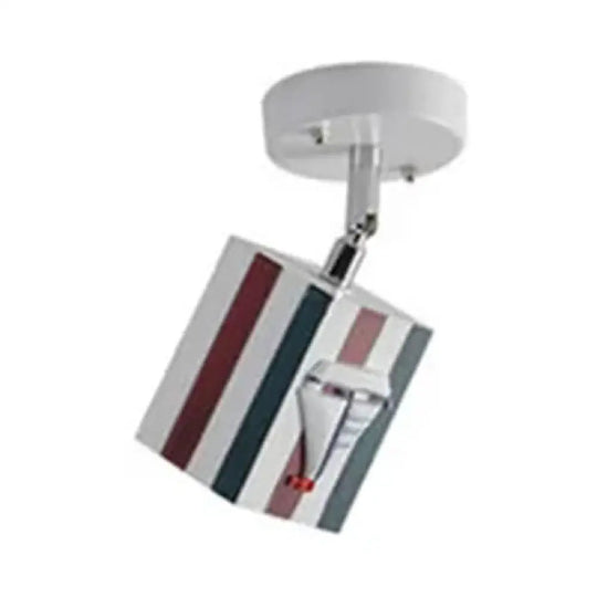 Contemporary Rotatable Rectangular Metal Gallery Ceiling Mount Spotlight With High Brightness Blue