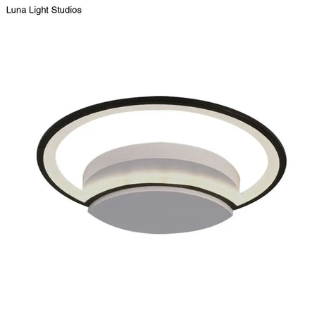 Contemporary Round Acrylic Flush Mount Ceiling Light For Living Room Décor