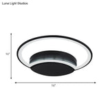 Contemporary Round Acrylic Flush Mount Ceiling Light For Living Room Décor
