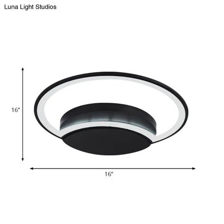 Contemporary Round Acrylic Flush Mount Ceiling Light For Living Room Décor