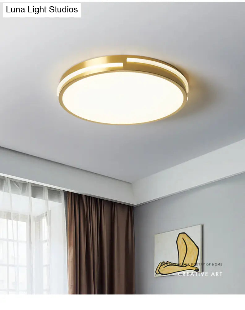 Contemporary Round Flush Mount Ceiling Light Fixture - Acrylic Ideal For Living Room