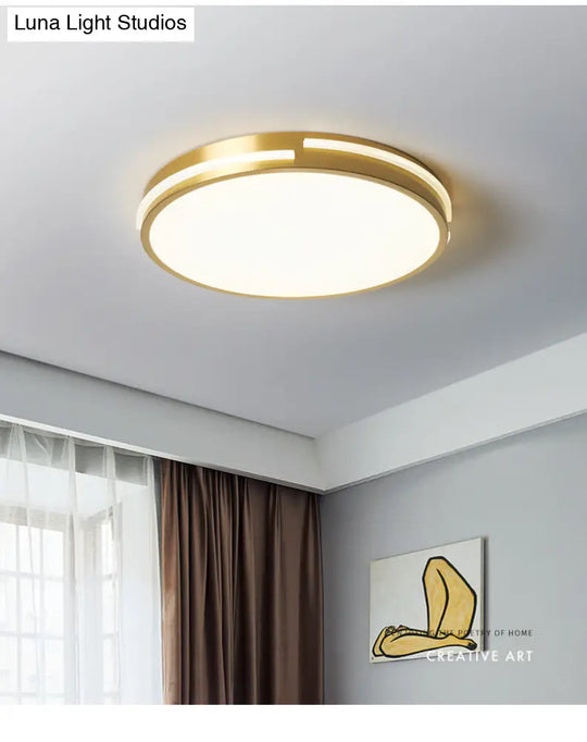 Contemporary Round Flush Mount Ceiling Light Fixture - Acrylic Ideal For Living Room
