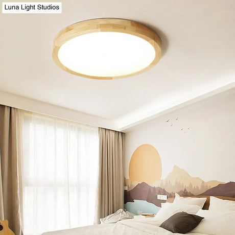 Contemporary Round Flush Mount Ceiling Light: Stylish Acrylic Chandelier For Bedrooms