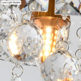 Contemporary Silver Round Crystal Flush Mount Ceiling Light - 1 - Light For Living Room