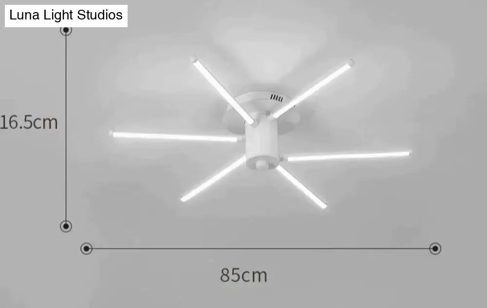 Contemporary Simple Creative Living Room Led Revolving Fireworks Ceiling White 6 White Light