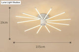 Contemporary Simple Creative Living Room Led Revolving Fireworks Ceiling White 12 Stepless