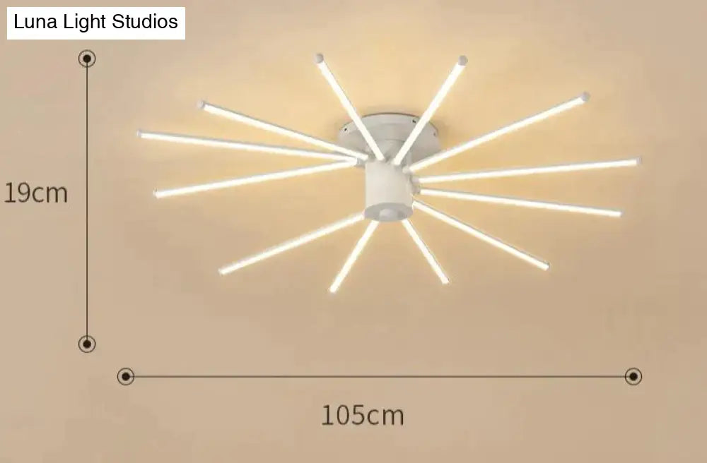 Contemporary Simple Creative Living Room Led Revolving Fireworks Ceiling