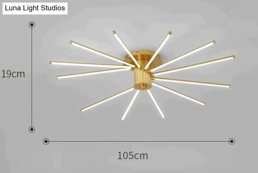 Contemporary Simple Creative Living Room Led Revolving Fireworks Ceiling