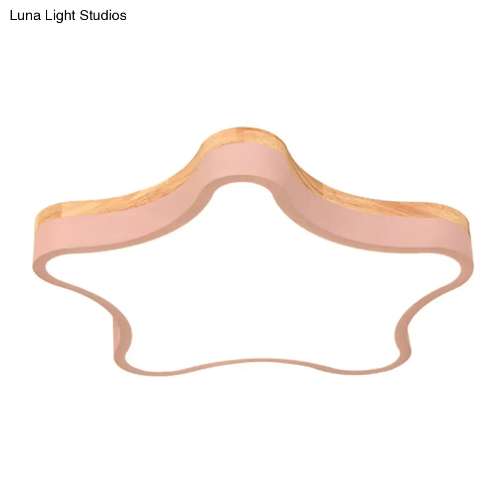 Contemporary Star - Shaped Flush Mount Acrylic Ceiling Light Fixture