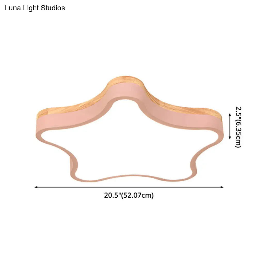 Contemporary Star-Shaped Flush Mount Acrylic Ceiling Light Fixture