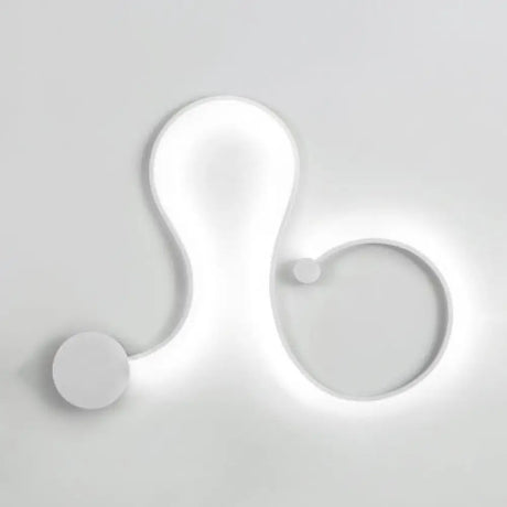 Contemporary Twist Led Wall Sconce - Black/White Warm/White Lighting White / Warm B