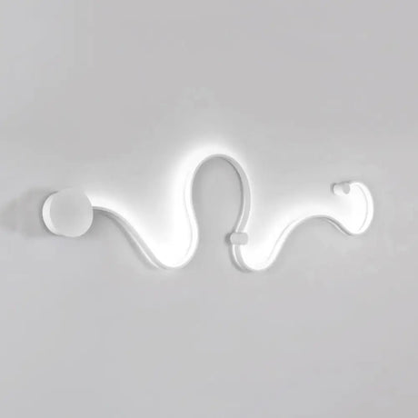 Contemporary Twist Led Wall Sconce - Black/White Warm/White Lighting White / Warm D