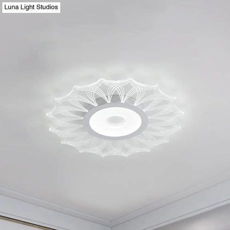 Contemporary Ultra Thin Led Flush Mount Ceiling Light Fixture For Bedroom - Clear Acrylic