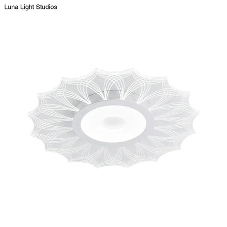 Contemporary Ultra Thin Led Flush Mount Ceiling Light Fixture For Bedroom - Clear Acrylic