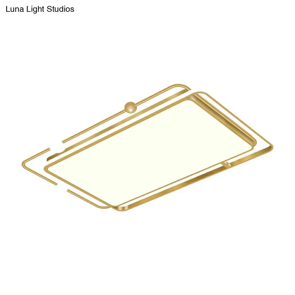 Contemporary Ultrathin Gold Flush Mount Led Ceiling Light For Bedroom