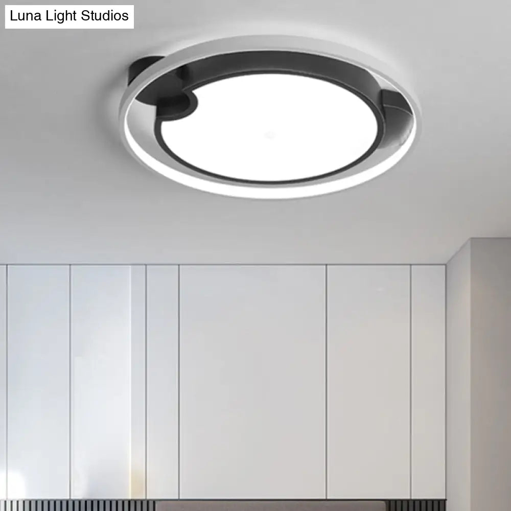 Contemporary Unique Bedroom Lighting Fixture - 16/19.5 1 Head Round/Square Ceiling Light 19.5 / Warm
