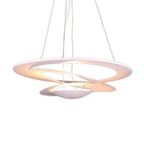Contemporary White Spiral Ceiling Chandelier For Living Room - 19.5/25.5/31.5 Wide