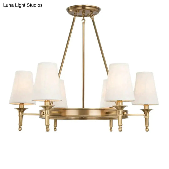 Copper Round 6 - 8 Light Chandelier for Bedroom Kitchen Dining Room Living Room Chandelier
