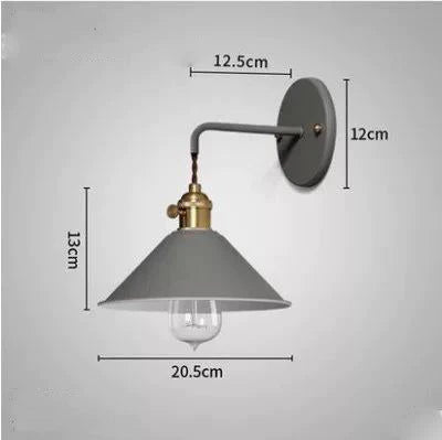 Copper Wall Lamp Nordic Macaron Color Childrens Room Bedside Creative Personality Hemp Grey / 5 Wled