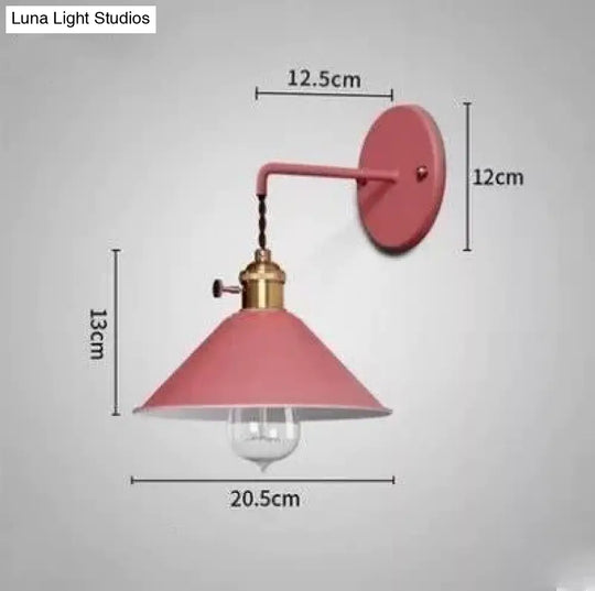 Copper Wall Lamp Nordic Macaron Color Childrens Room Bedside Creative Personality Lamps