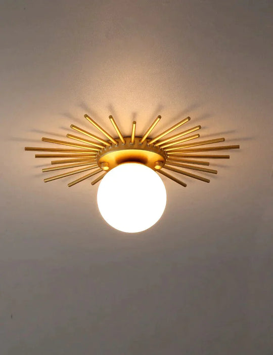 Corridor Lights Aisle Creative Nordic Minimalist Modern Balcony All Copper Crystal Ceiling Home