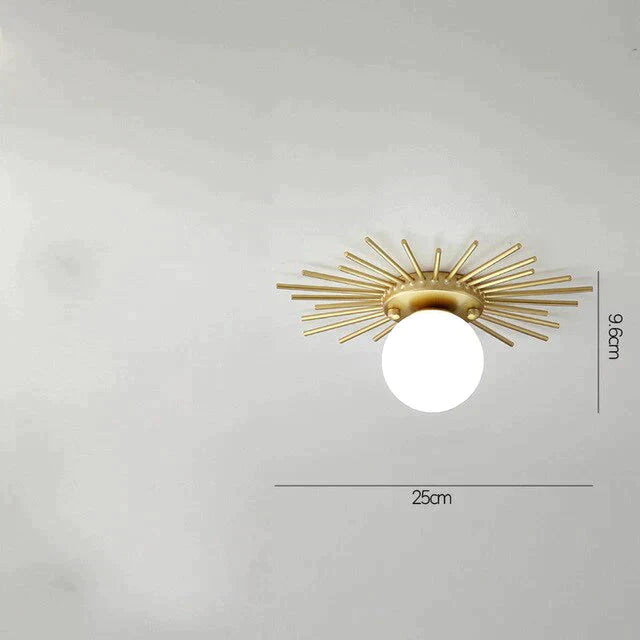 Corridor Lights Aisle Creative Nordic Minimalist Modern Balcony All Copper Crystal Ceiling Home