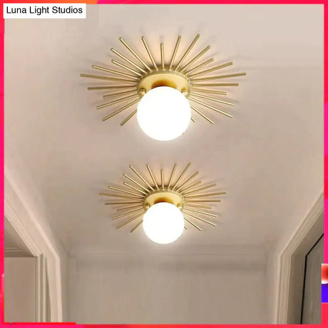 Corridor Lights Aisle Creative Nordic Minimalist Modern Balcony All Copper Crystal Ceiling Home