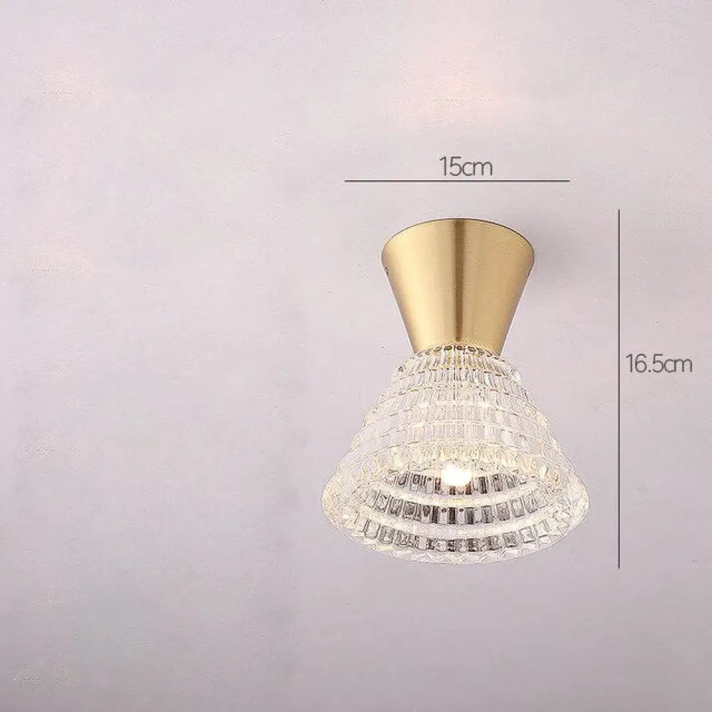 Corridor Lights Aisle Creative Nordic Minimalist Modern Balcony All Copper Crystal Ceiling Home