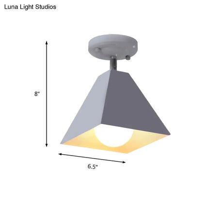Craftsman Flush Mount Ceiling Light - Modern Metal Design For Office Or Clothing Store