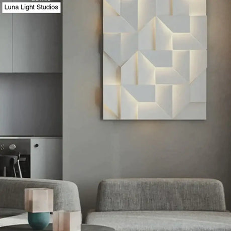 Creativ Indoor Outdoor Wall Lamp Geometric Art Lights Bedroom Living Room Staircase Background