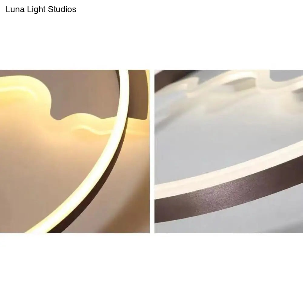 Creative Acrylic Ring Led Ceiling Light With Swimming Fish Ideal For Baby Room