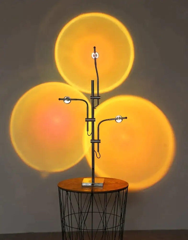 Creative Background Wall Sunset Atmosphere Lamp Floor Lamp Warm light / 3 heads table lamp Floor Lamps