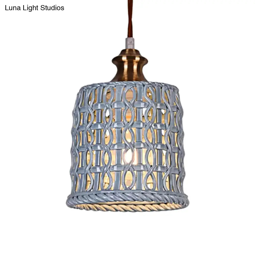 Creative Ceramic Suspension Light - Cafe Restaurant Hanging Basket Design